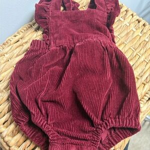 Old Navy Maroon Corduroy Baby Outfit